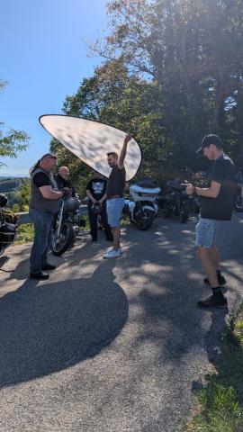 Mit Kamerateam unterwegs