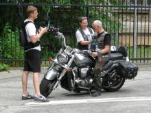 BU-Mitglied mit Bike